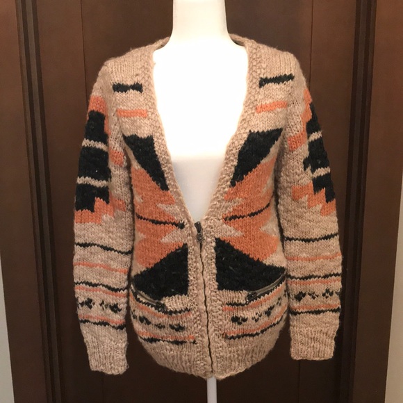 Cardigan Long En Angora Doux Mauve Maison Scotch - Taille 4, Chaud Et Confortable, Occasion Très Bon état
